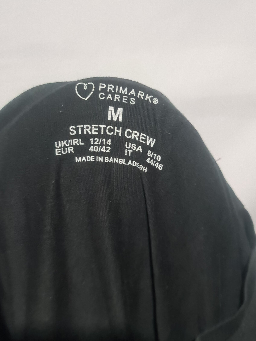 Primark Cares black stretch crew neck T-shirt