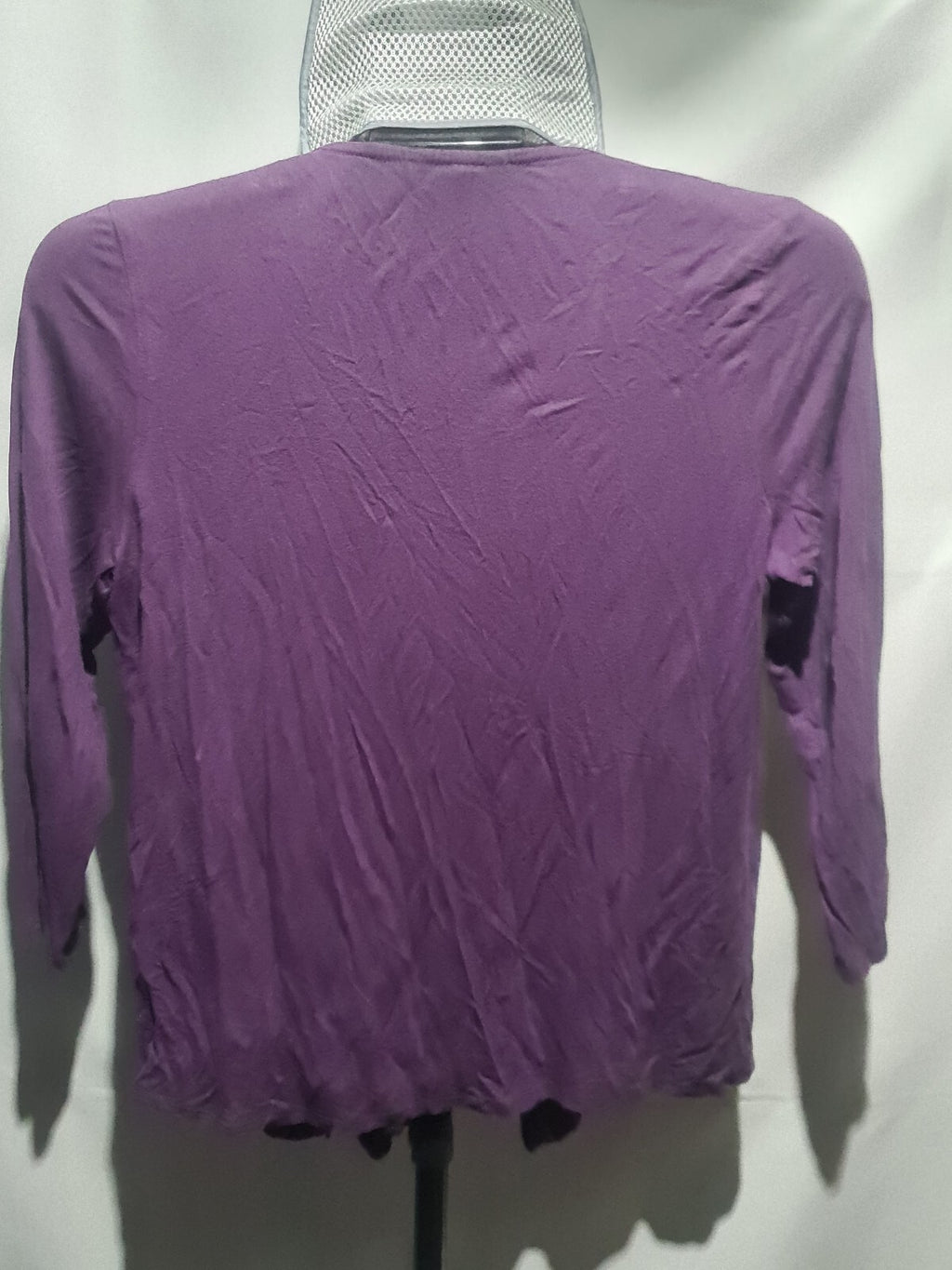 Purple floral inset cardigan top