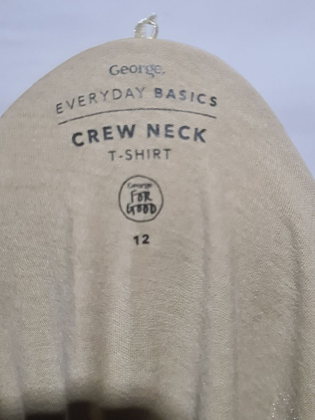 George Everyday Basics beige crew neck T-shirt