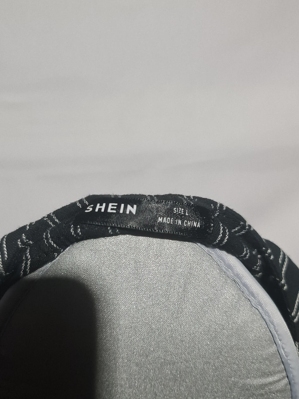 Shein black striped button-front top
