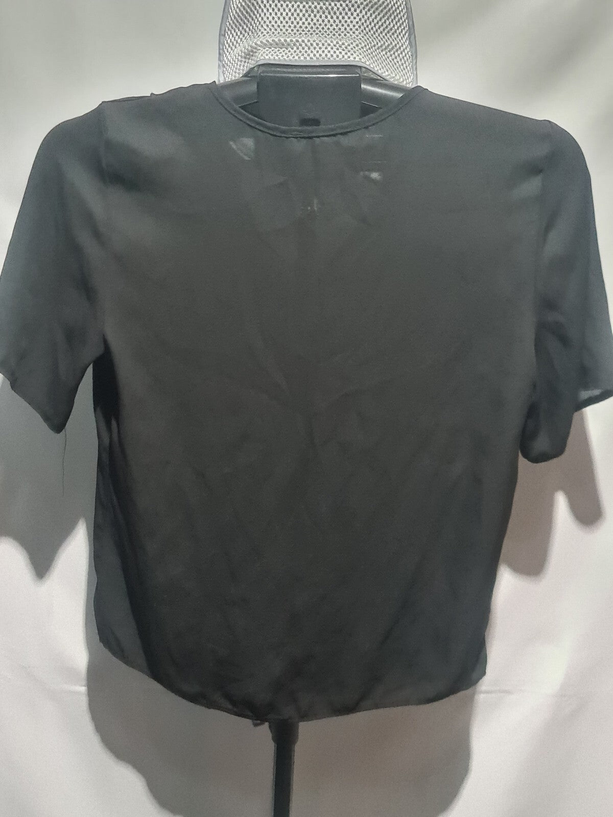 Atmosphere black ruffle front blouse