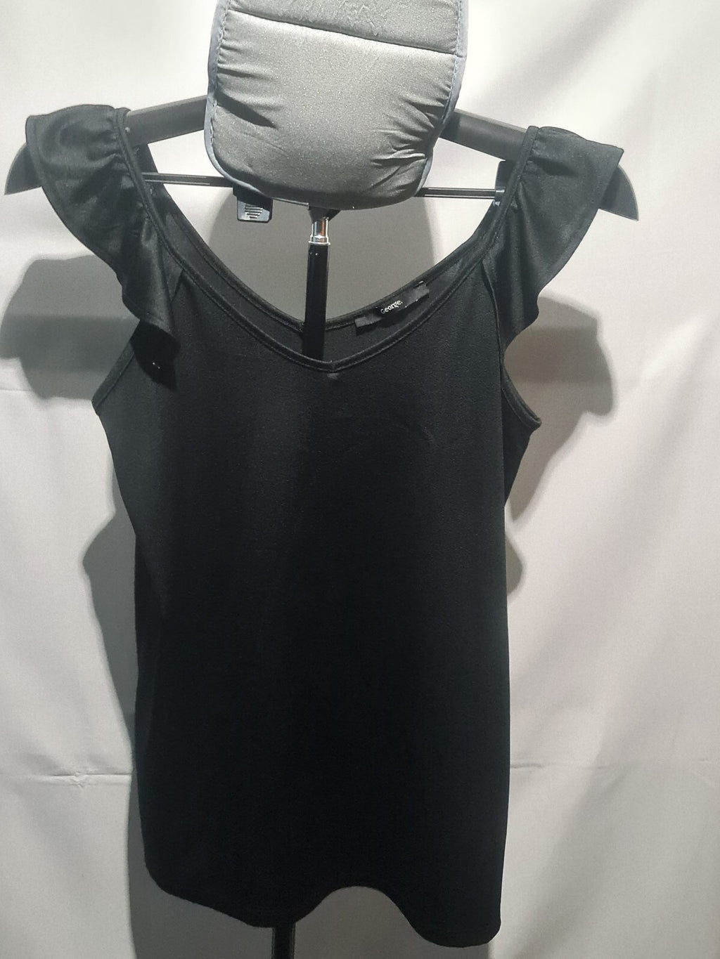 George black sleeveless top with shoulder bows