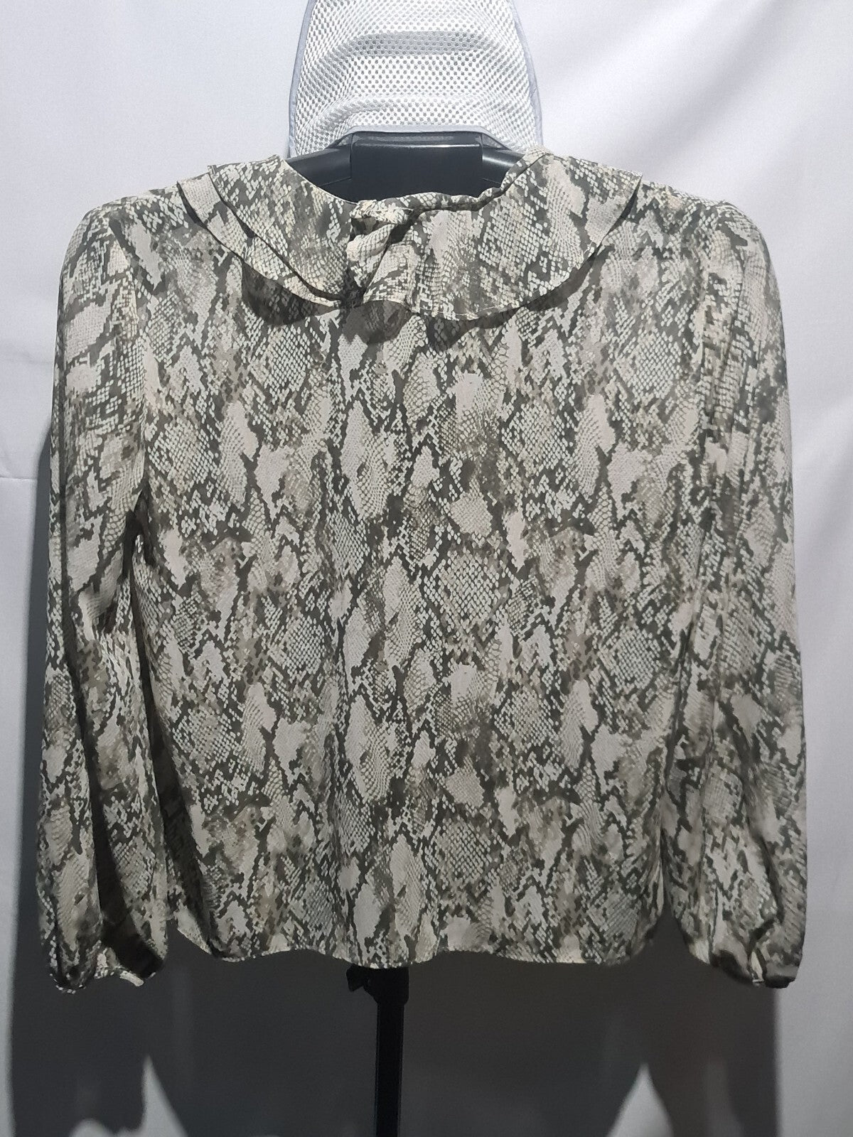 Primark snake print ruffle blouse