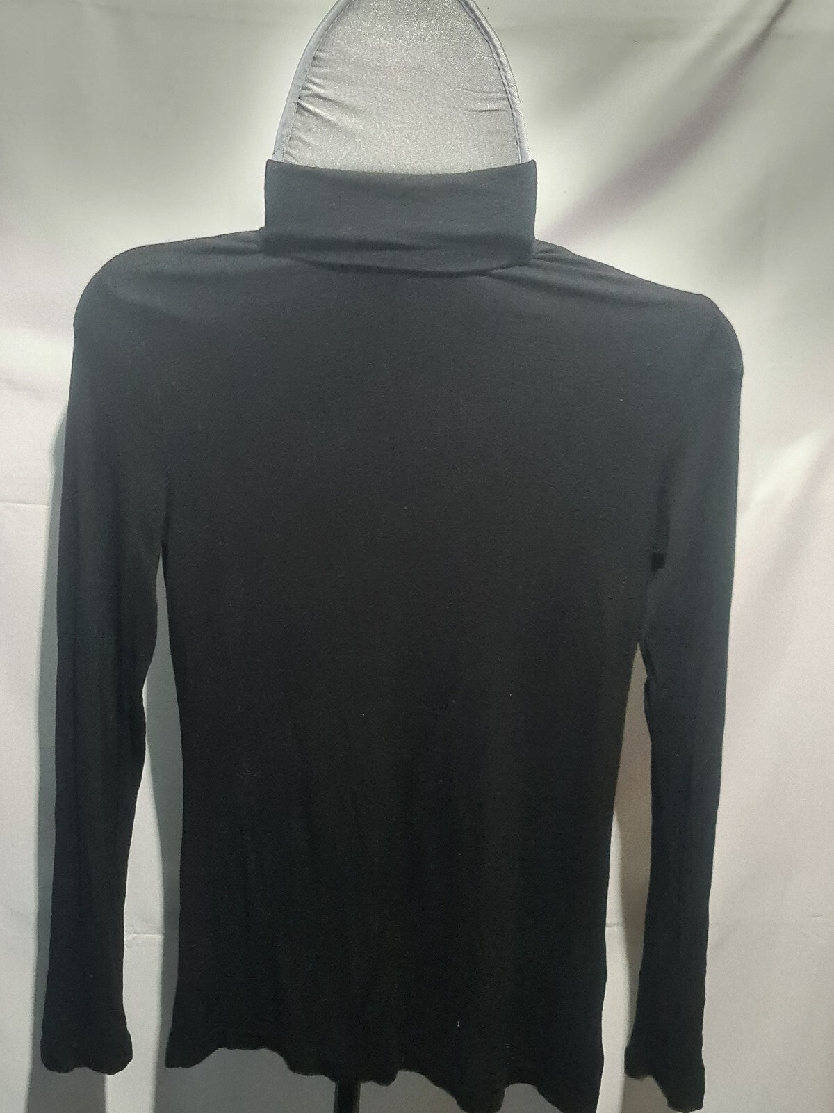 Papaya black ribbed turtleneck top