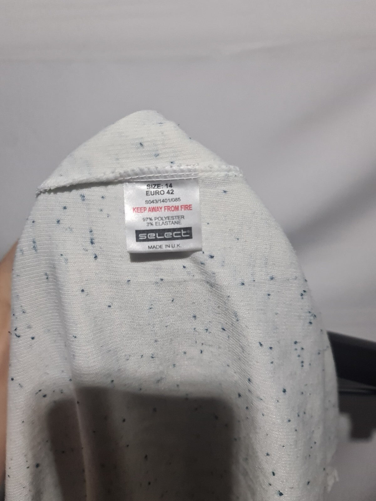 Select white speckled crossover back top