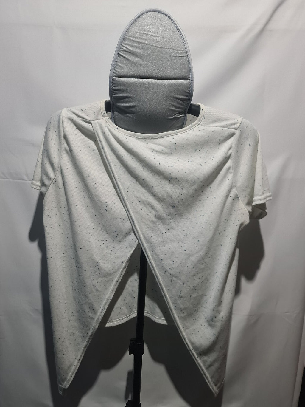 Select white speckled crossover back top