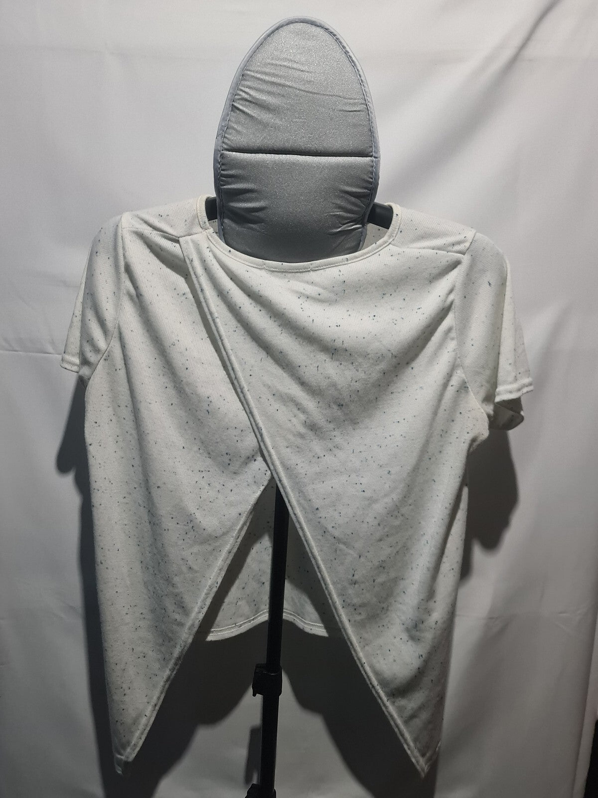 Select white speckled crossover back top
