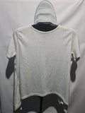 Select white speckled crossover back top