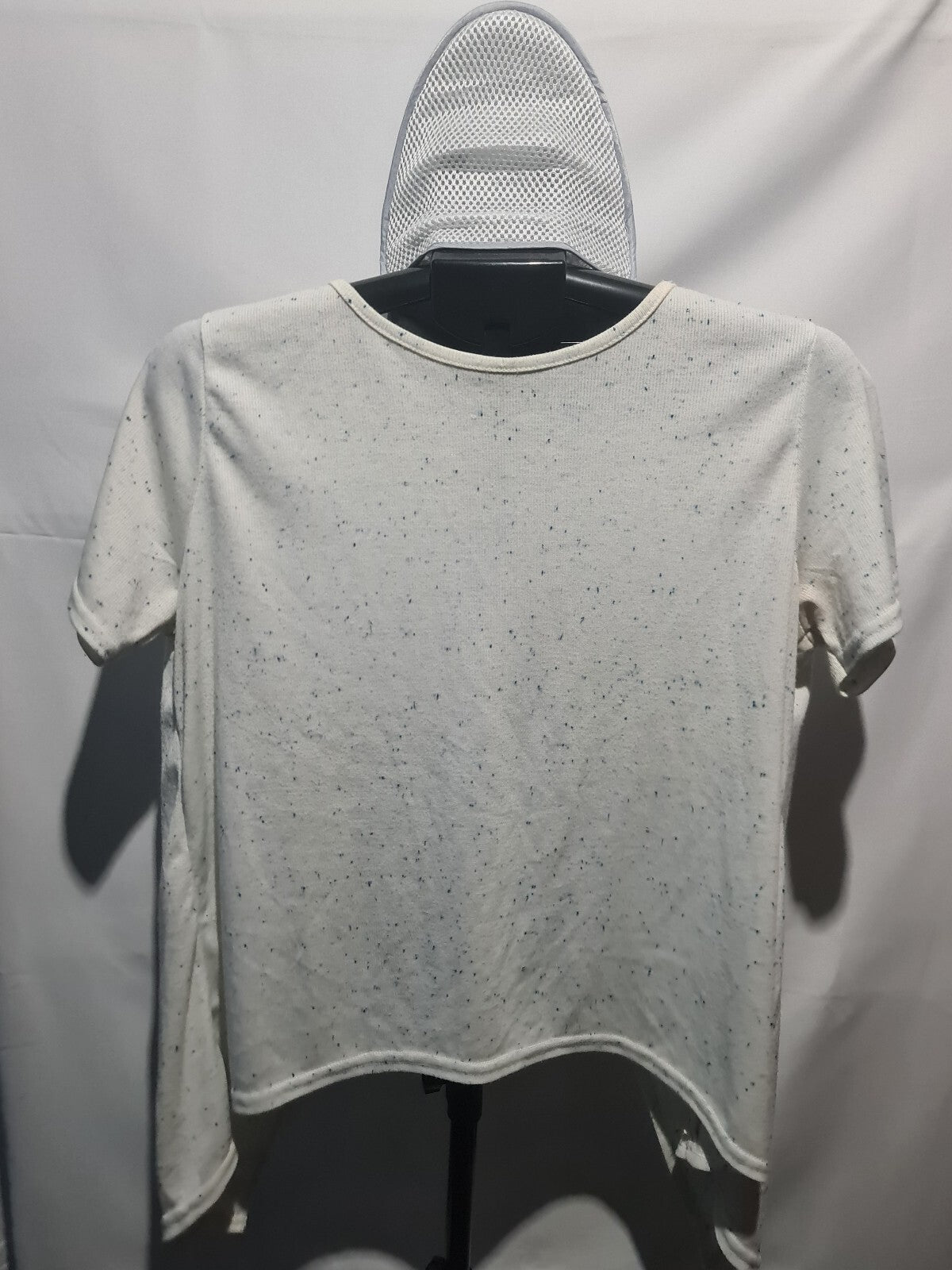 Select white speckled crossover back top