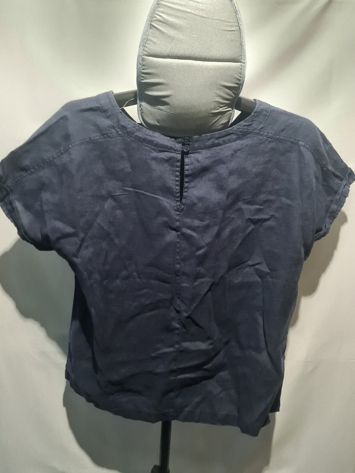 M&S navy short sleeve blouse