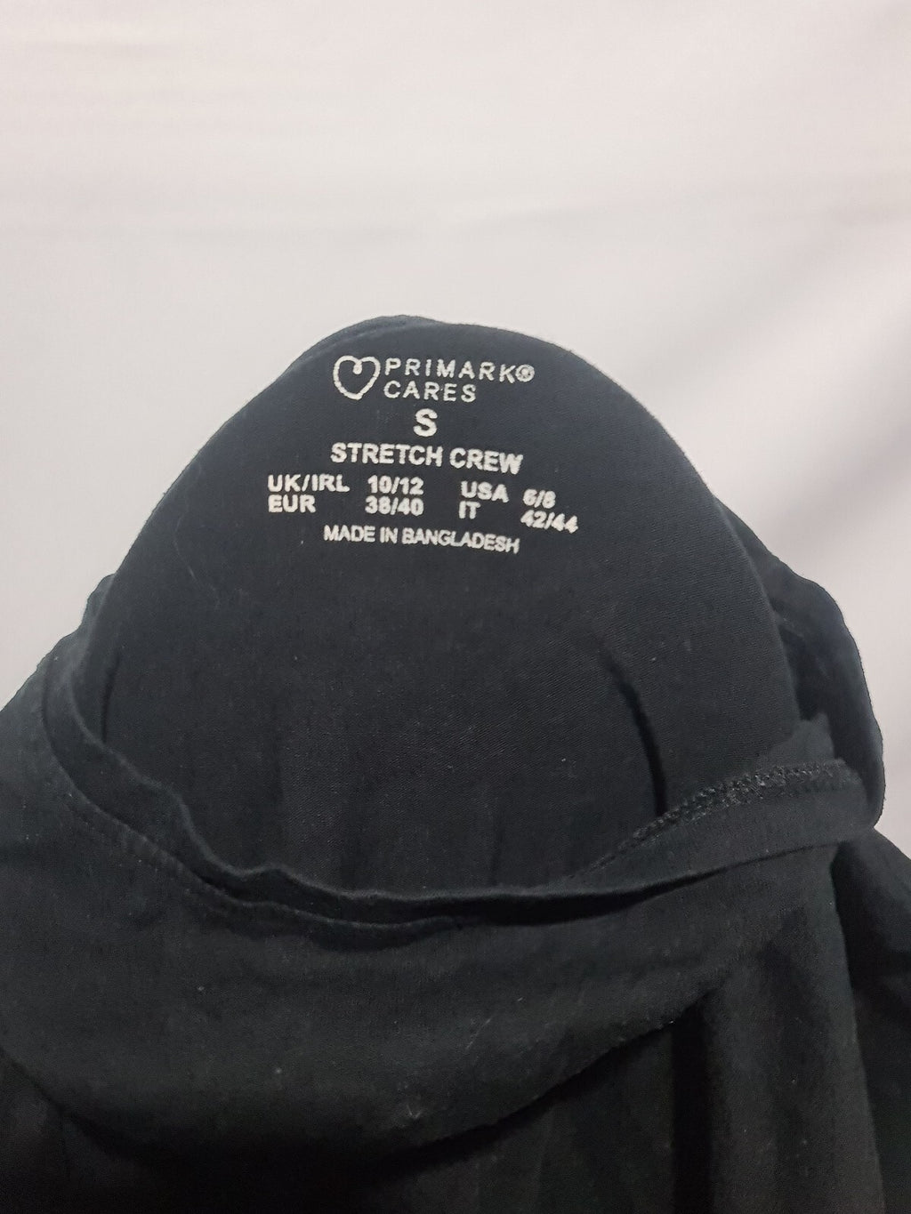 Primark Cares black stretch crew neck T-shirt