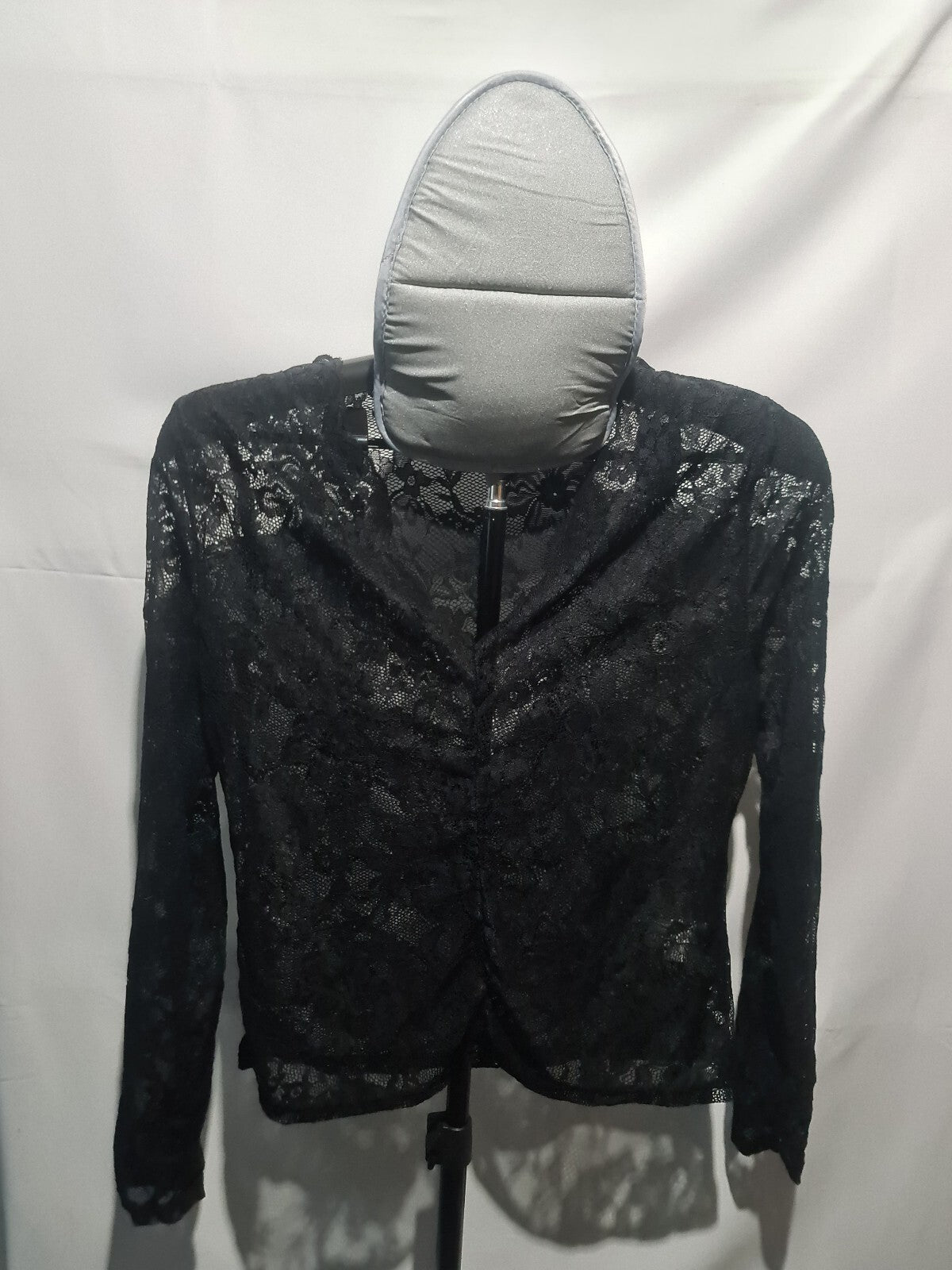 Shein black lace long sleeve top