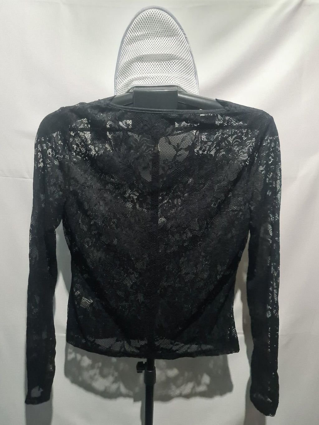Shein black lace long sleeve top