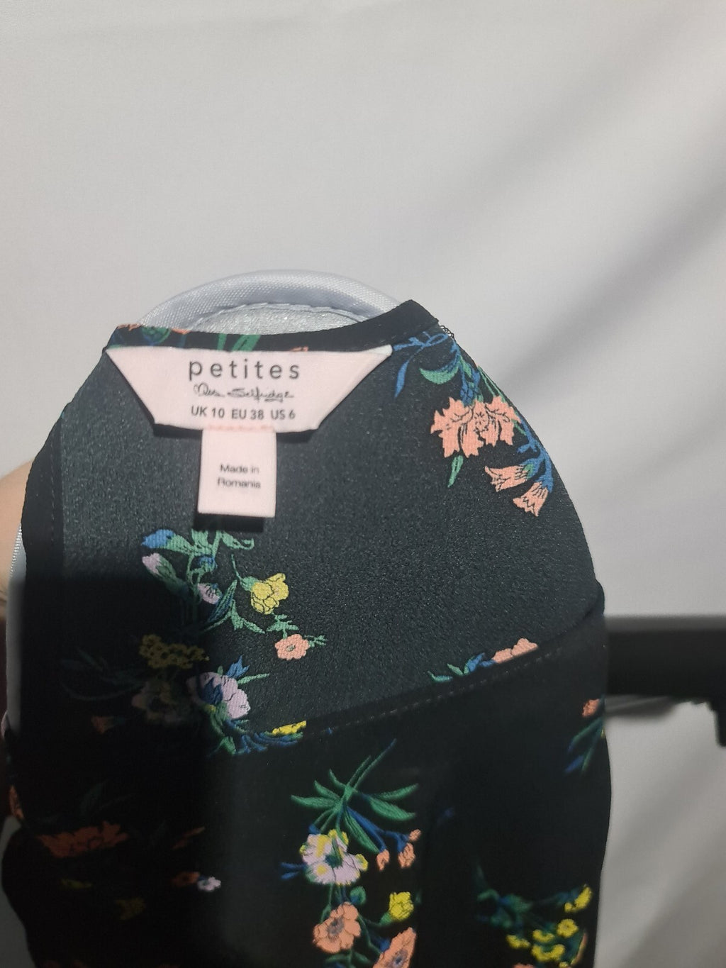 Petites by Dunnes black floral dress