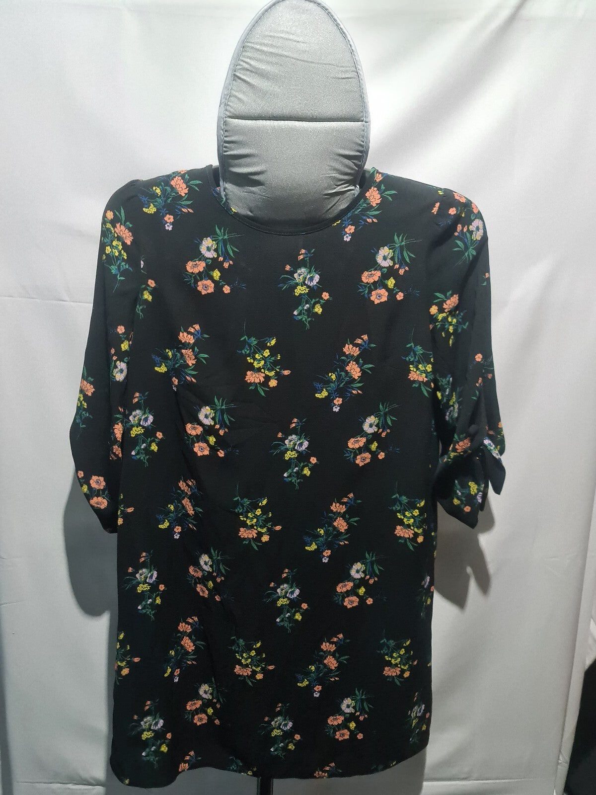 Petites by Dunnes black floral dress