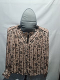 Zara beige floral blouse