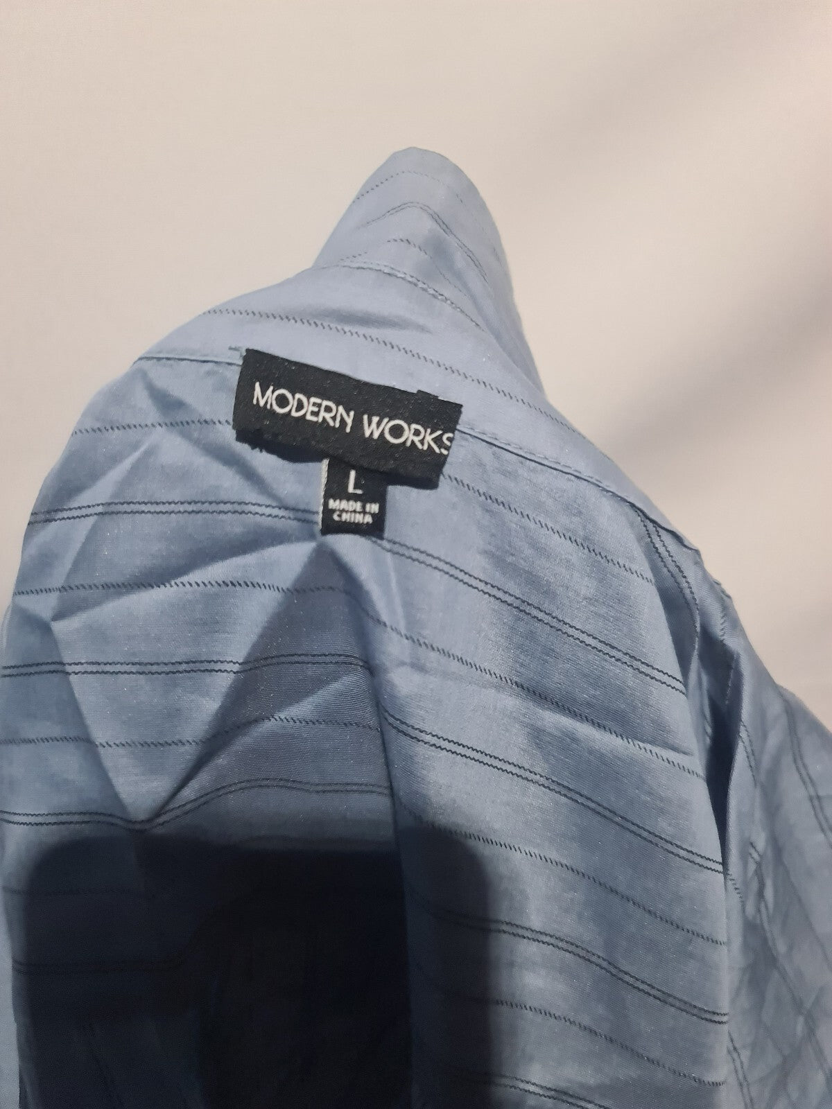 Modern Work blue striped button shirt