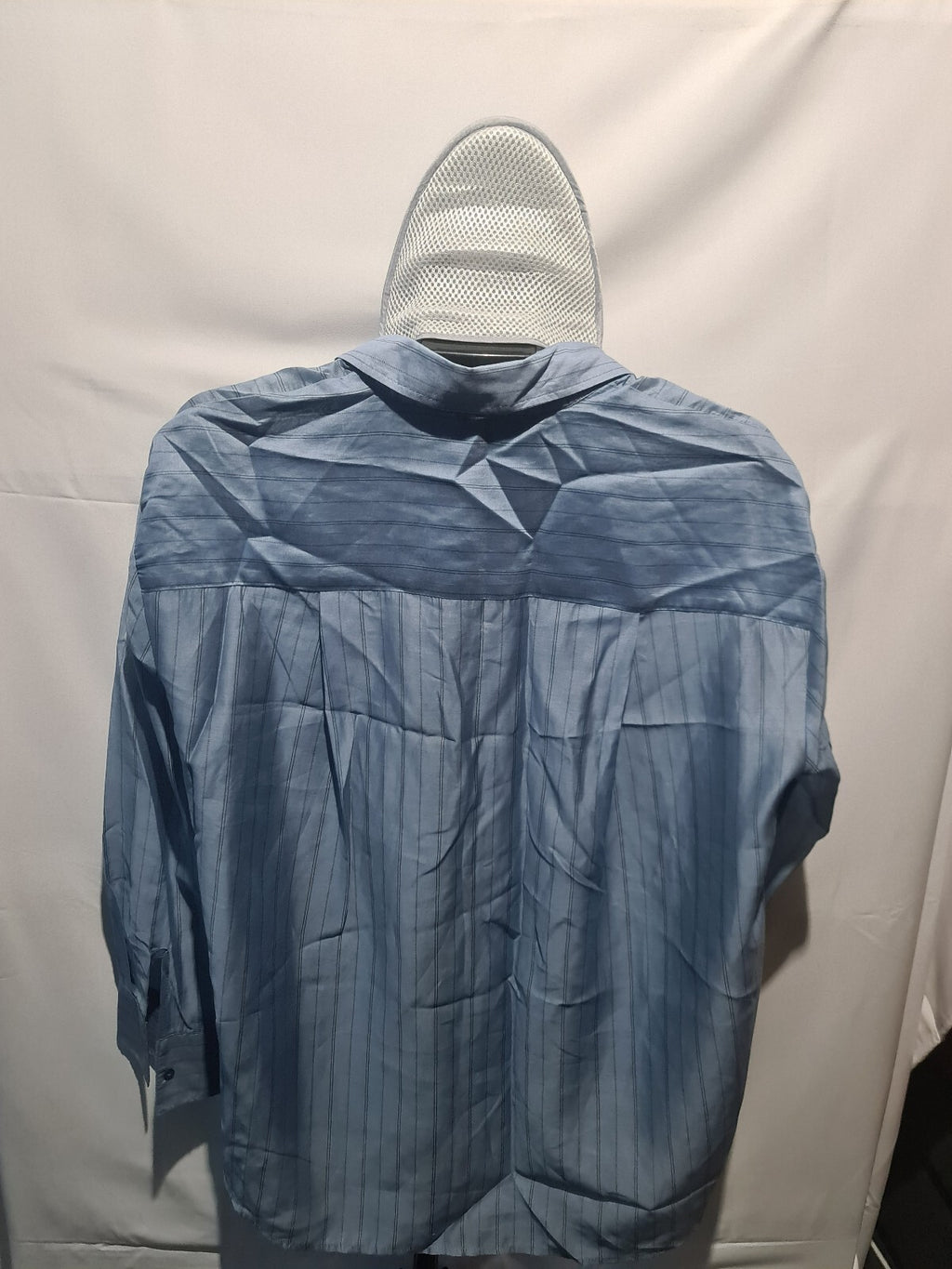Modern Work blue striped button shirt
