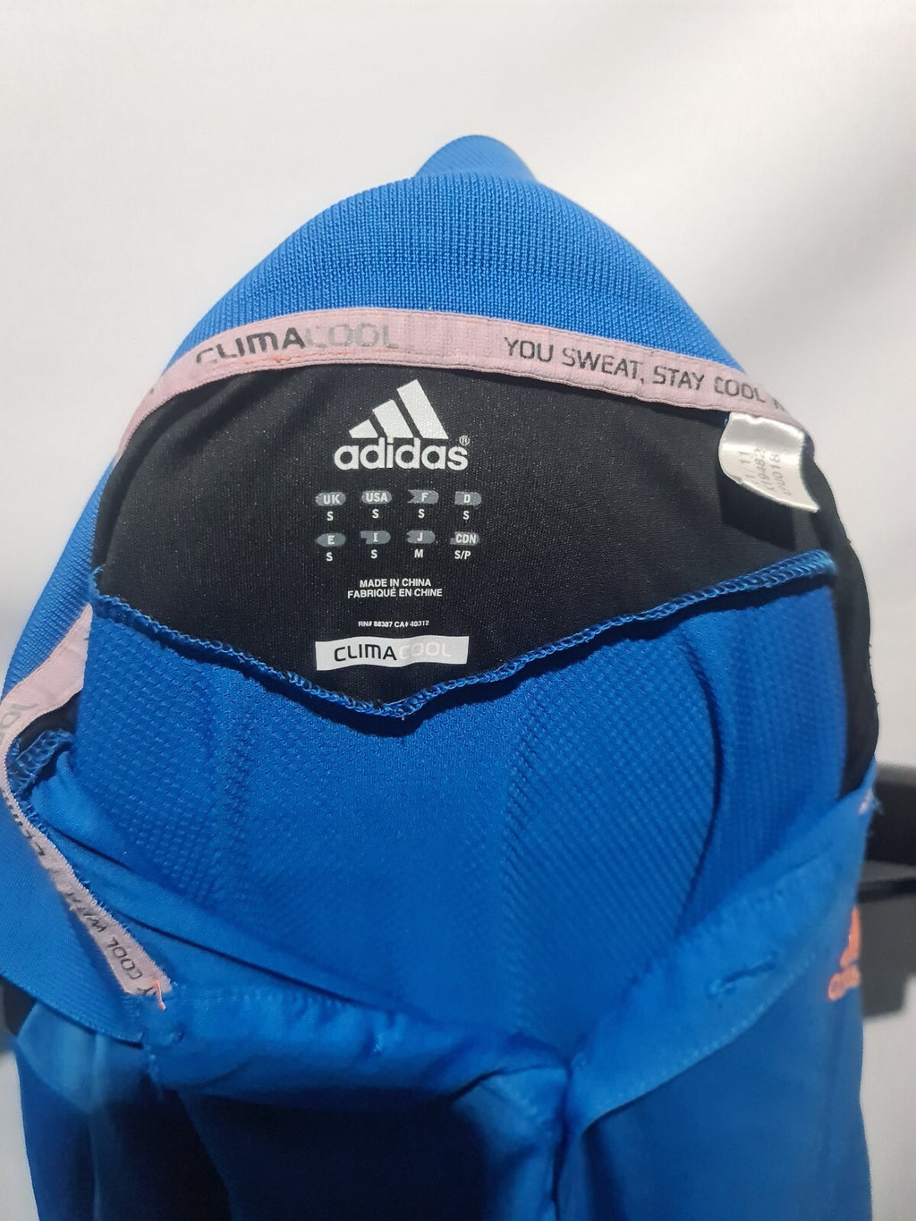 Adidas blue ClimaCool polo shirt