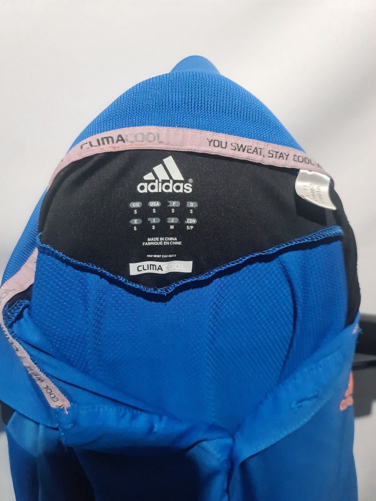 Adidas blue ClimaCool polo shirt