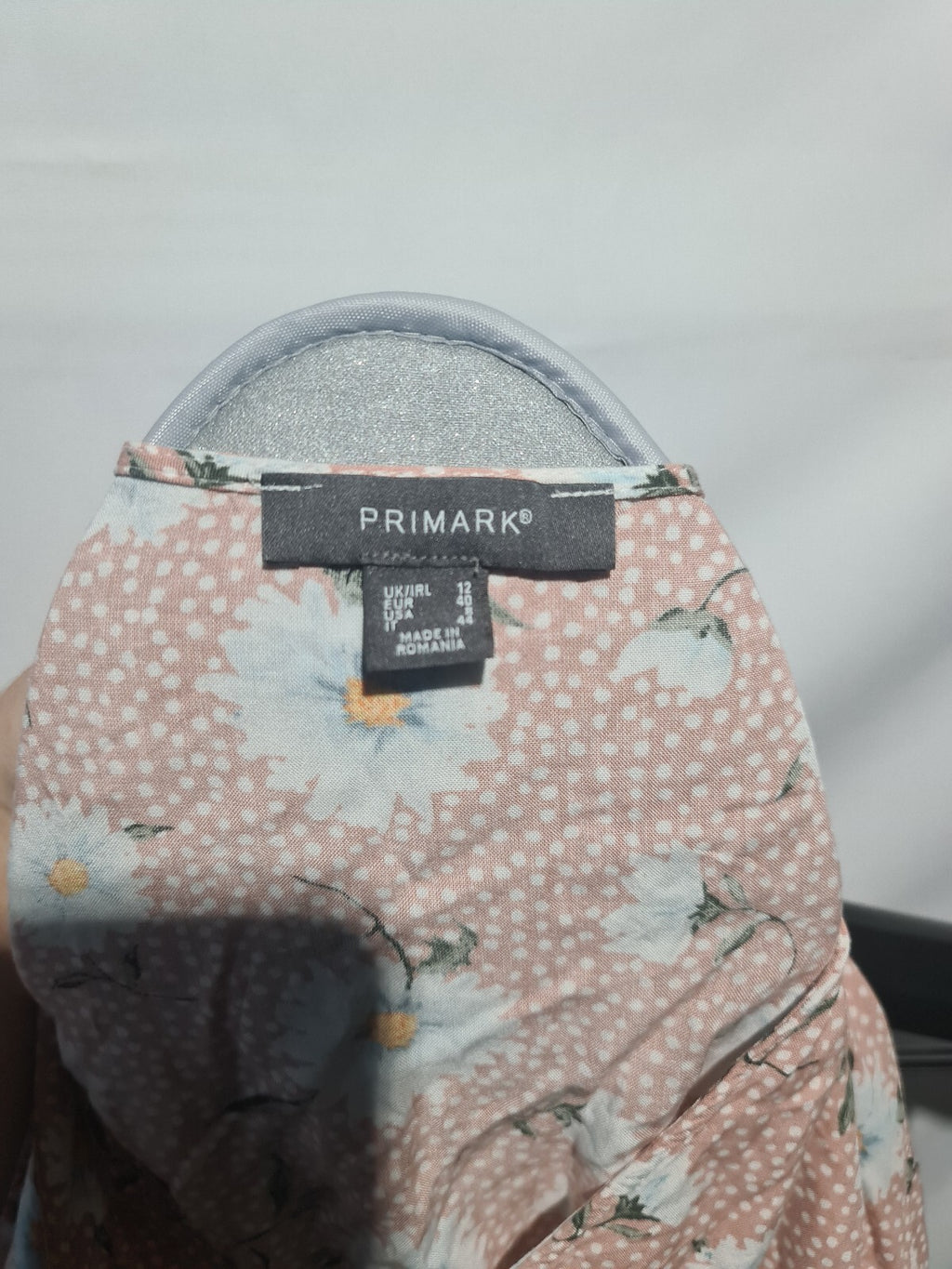 Primark pink floral wrap blouse