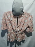 Primark pink floral wrap blouse