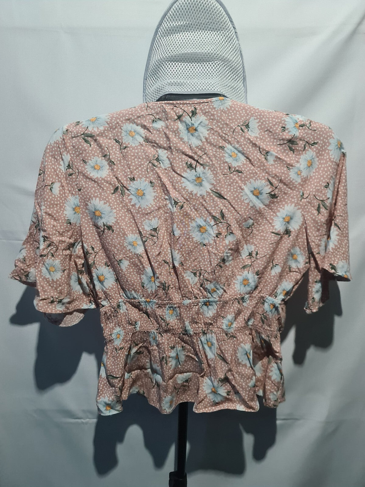 Primark pink floral wrap blouse