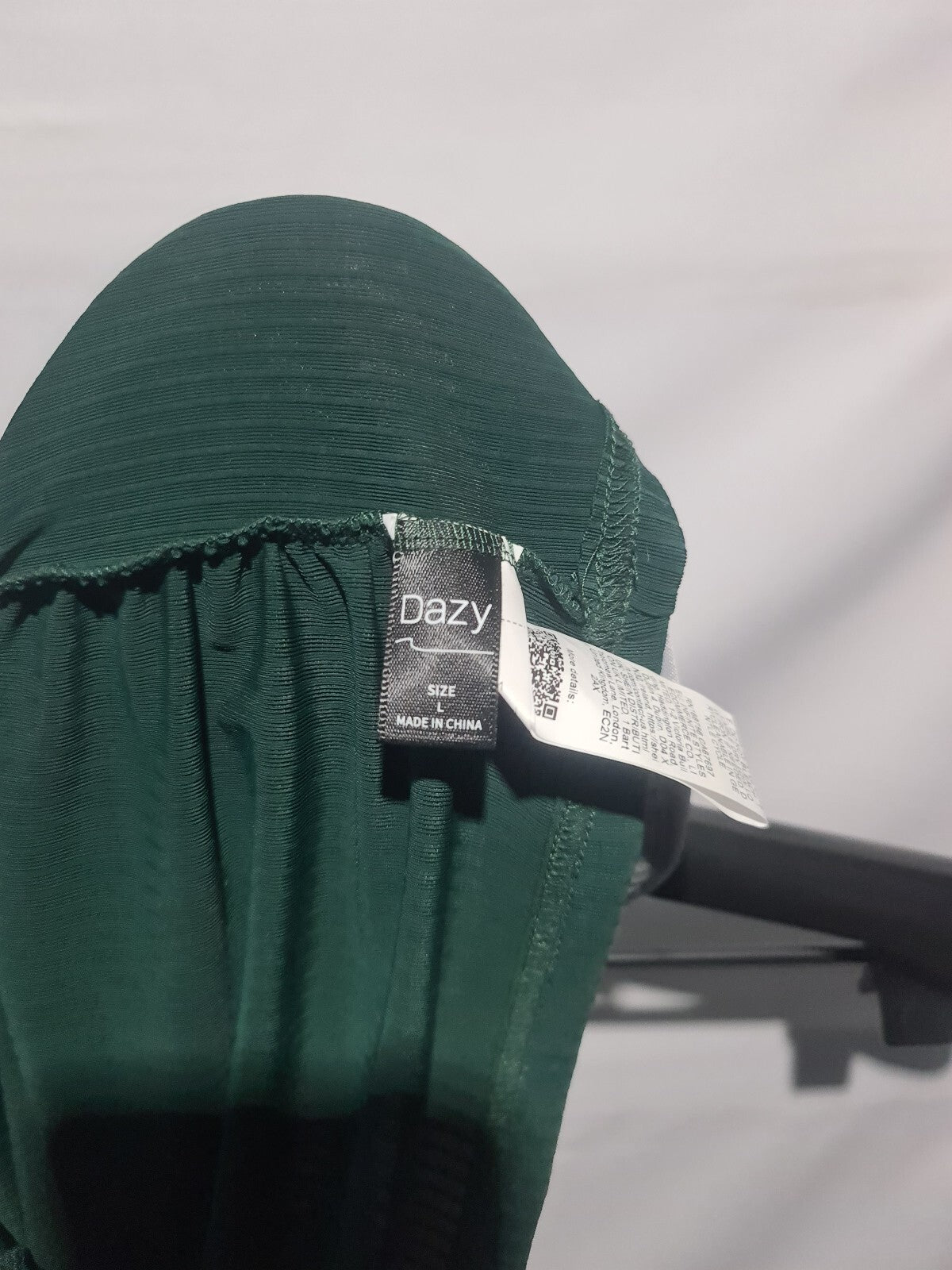 Dazy dark green strappy bodysuit