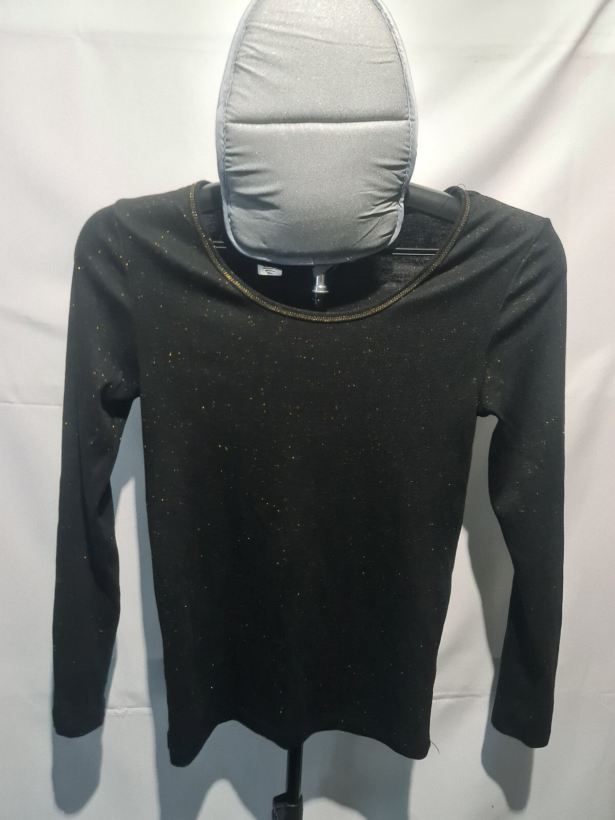 Black long sleeve sparkle top