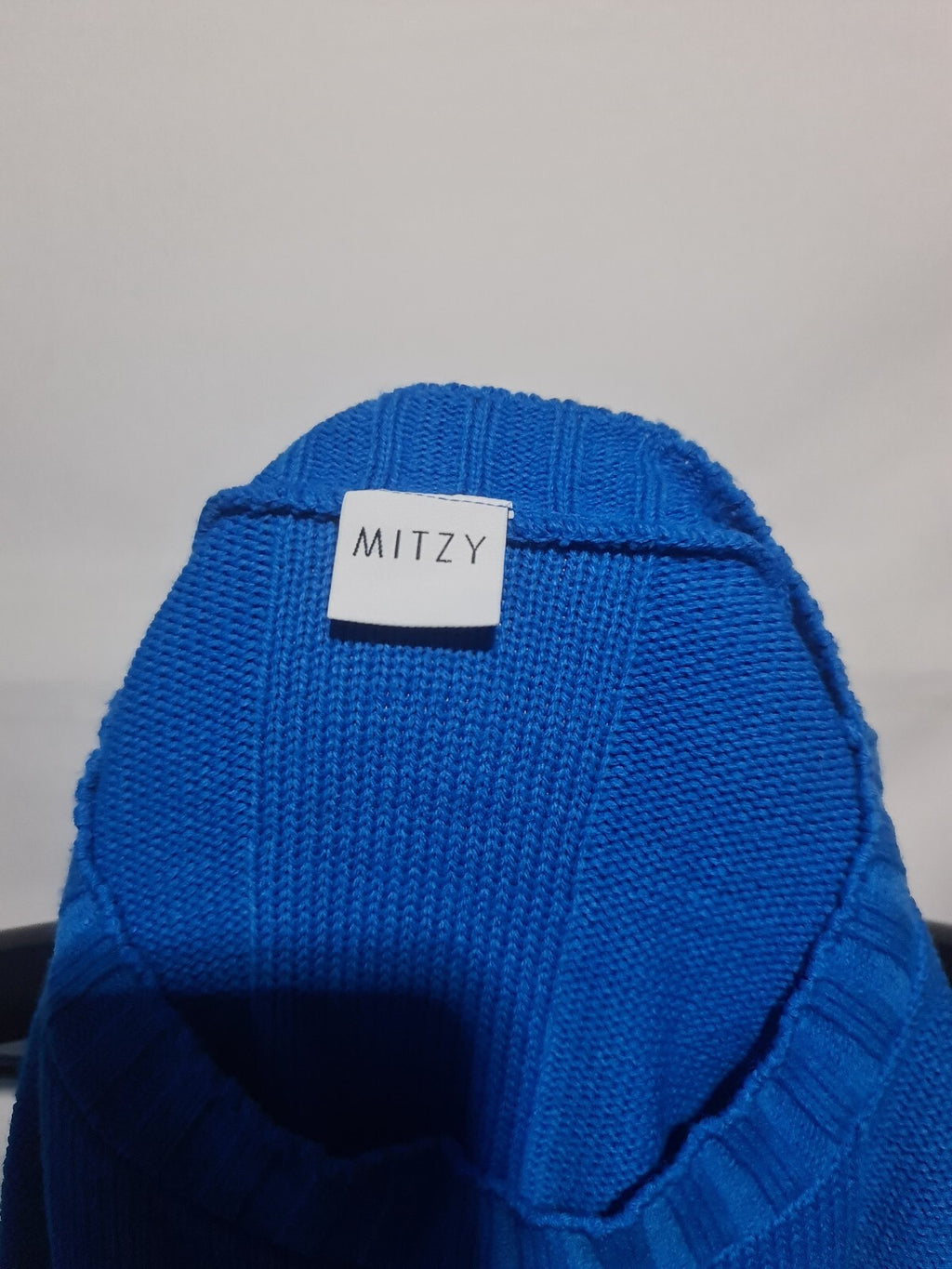 Mitzy blue long sleeve knit top