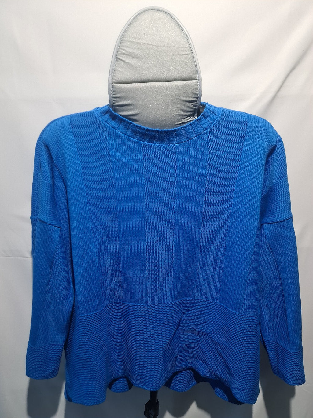 Mitzy blue long sleeve knit top