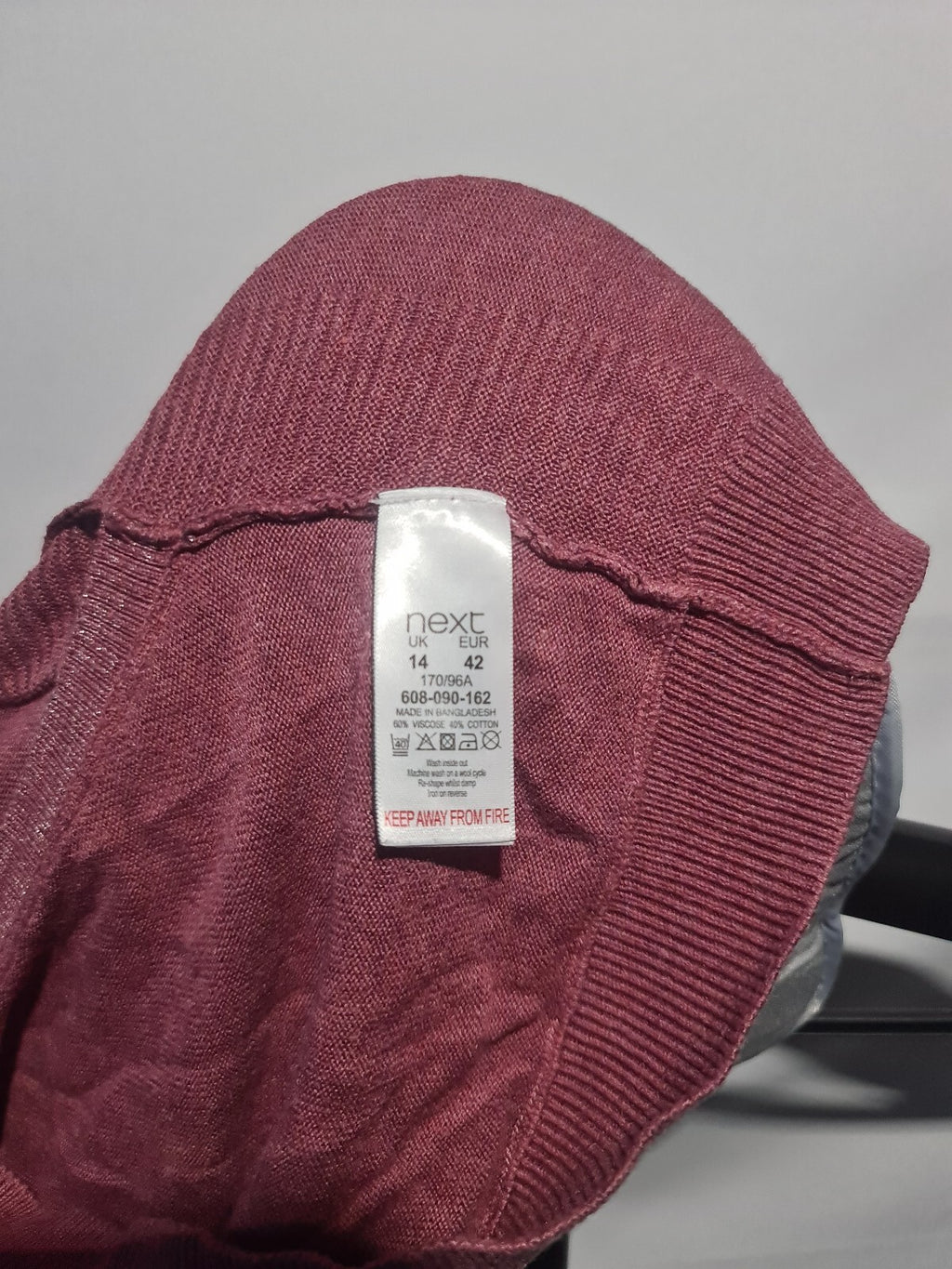 Dusty rose wrap front long sleeve top