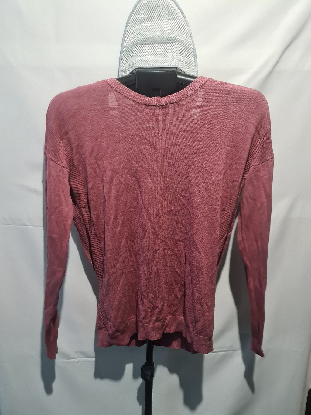 Dusty rose wrap front long sleeve top