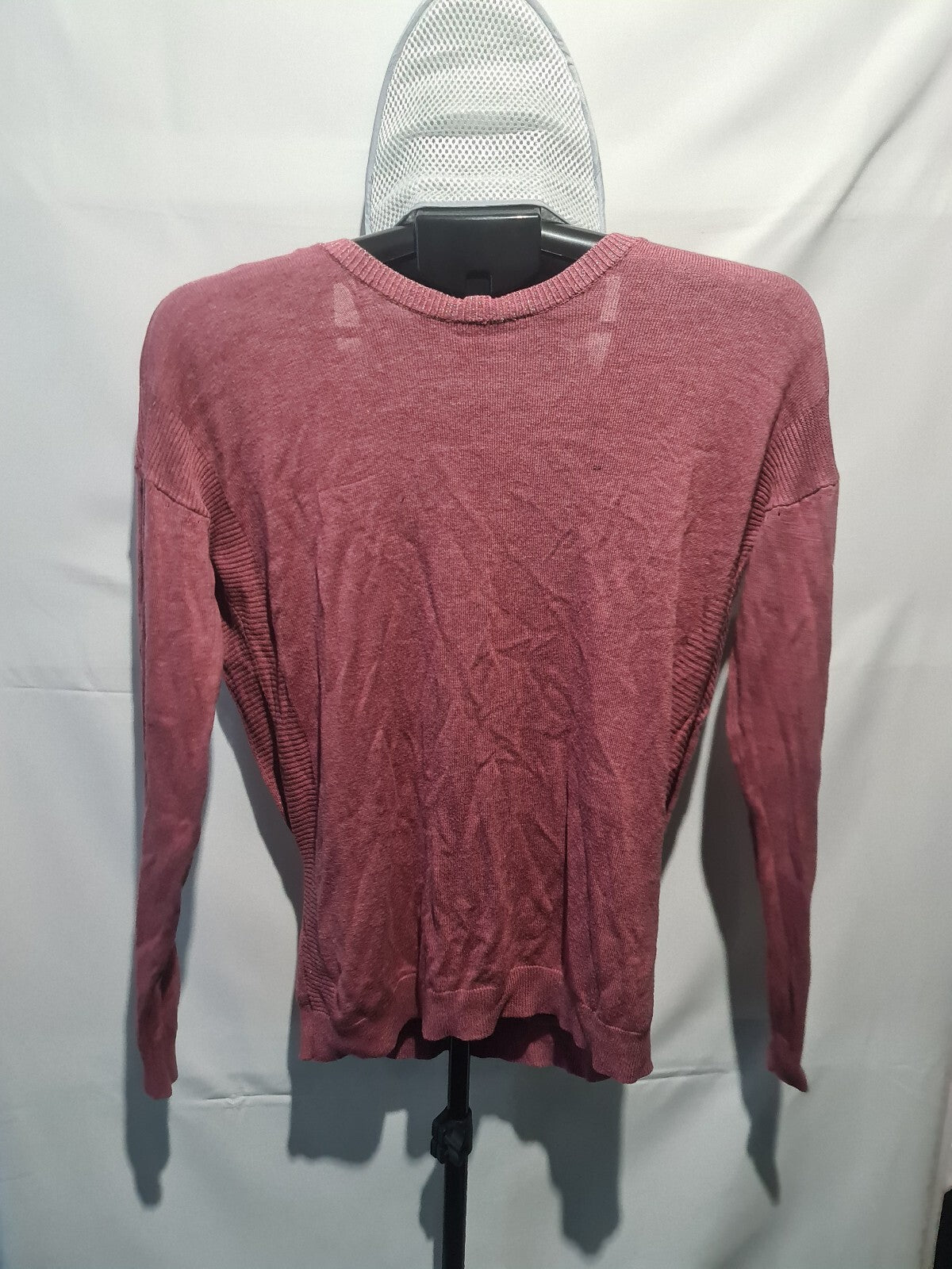 Dusty rose wrap front long sleeve top