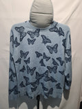 Papaya light blue butterfly sweater