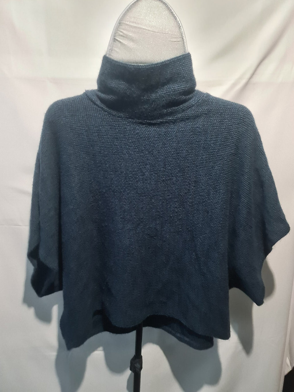 Stella blue cowl neck poncho top