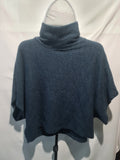 Stella blue cowl neck poncho top