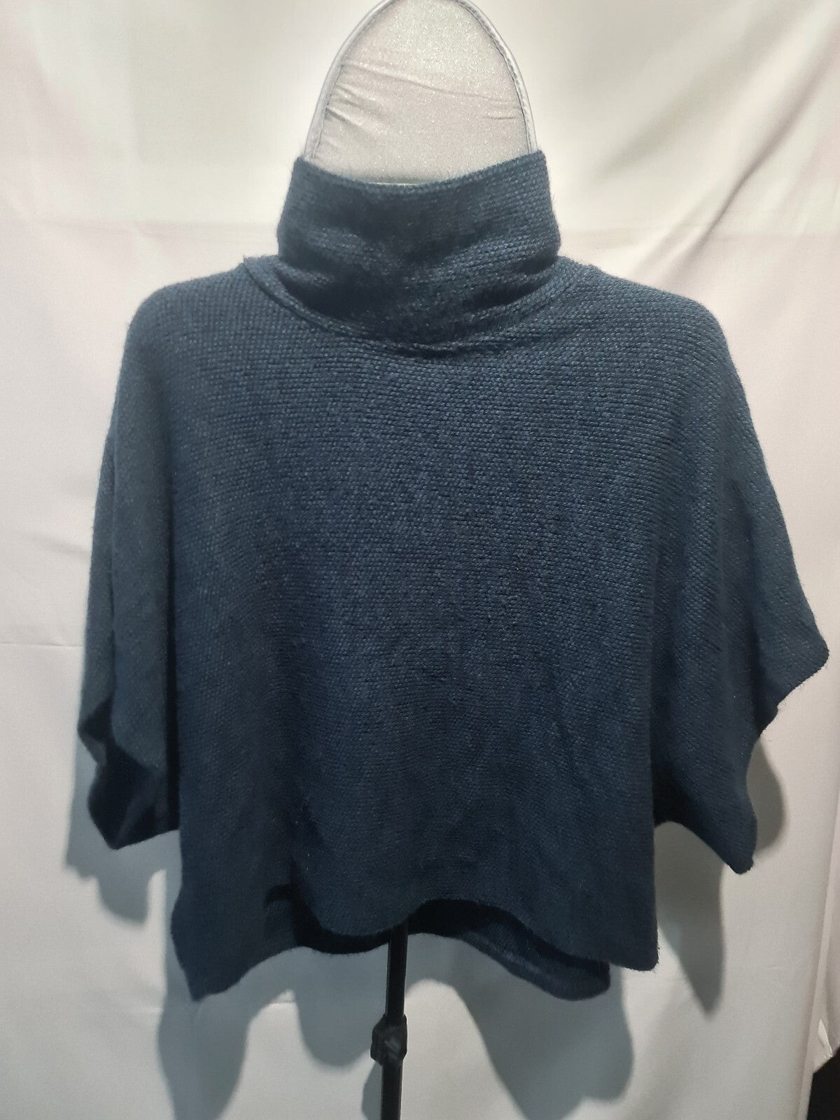Stella blue cowl neck poncho top