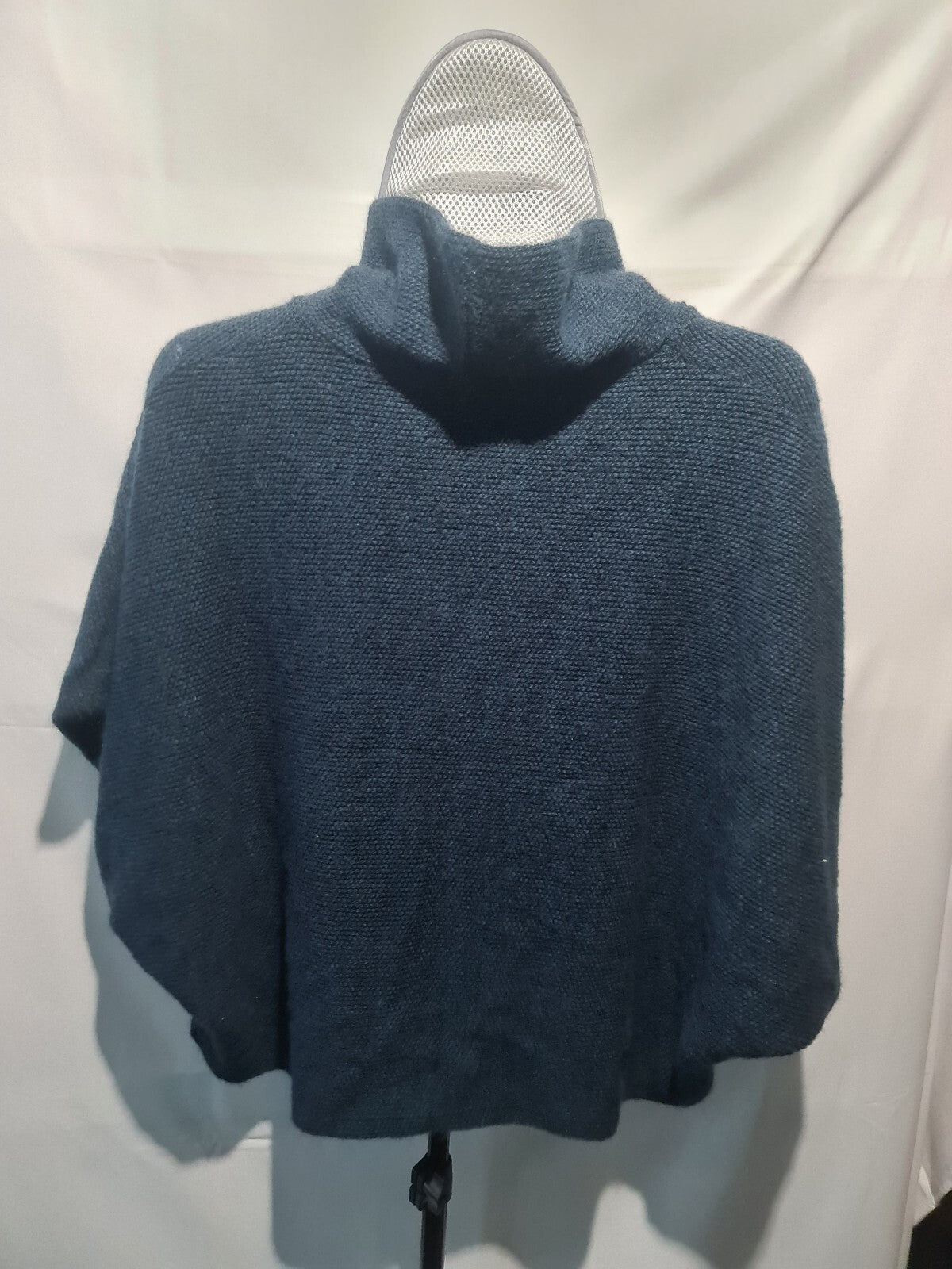 Stella blue cowl neck poncho top