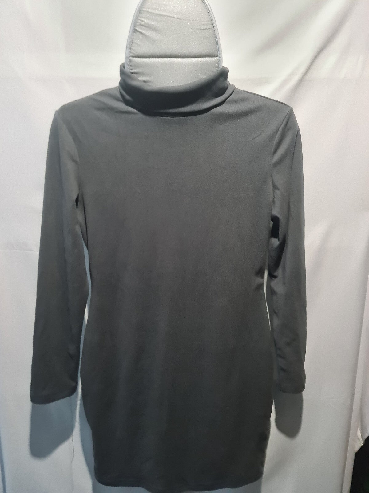 Gray long sleeve turtleneck tunic