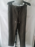 Emreco brown shimmer drawstring trousers