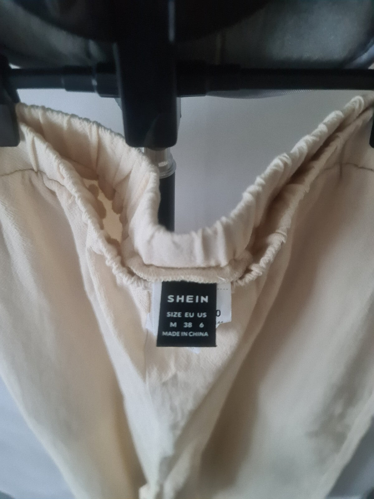 Shein cream wide leg trousers