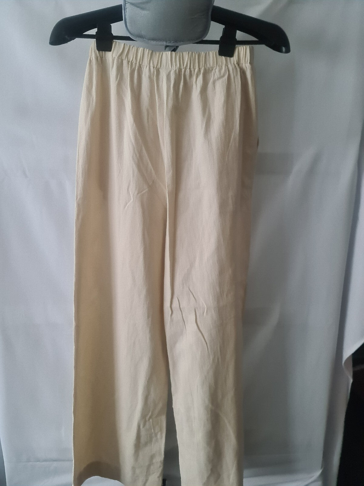 Shein cream wide leg trousers