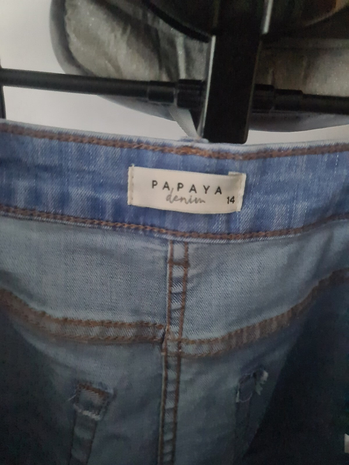 Papaya light blue denim shorts