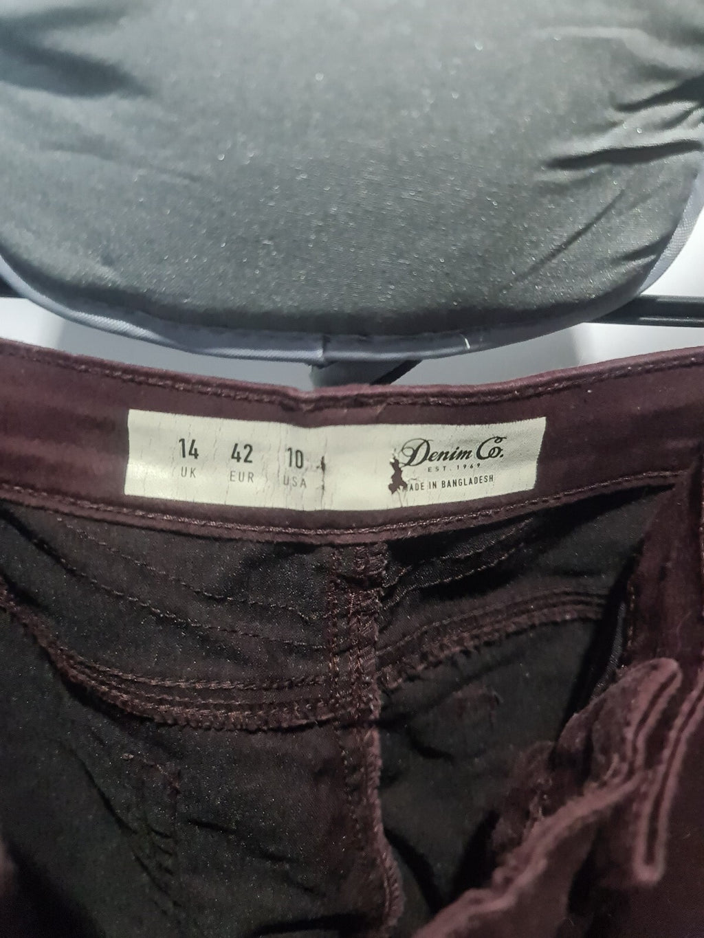 Denim Co burgundy trousers