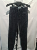 Hallie black button fly jeans