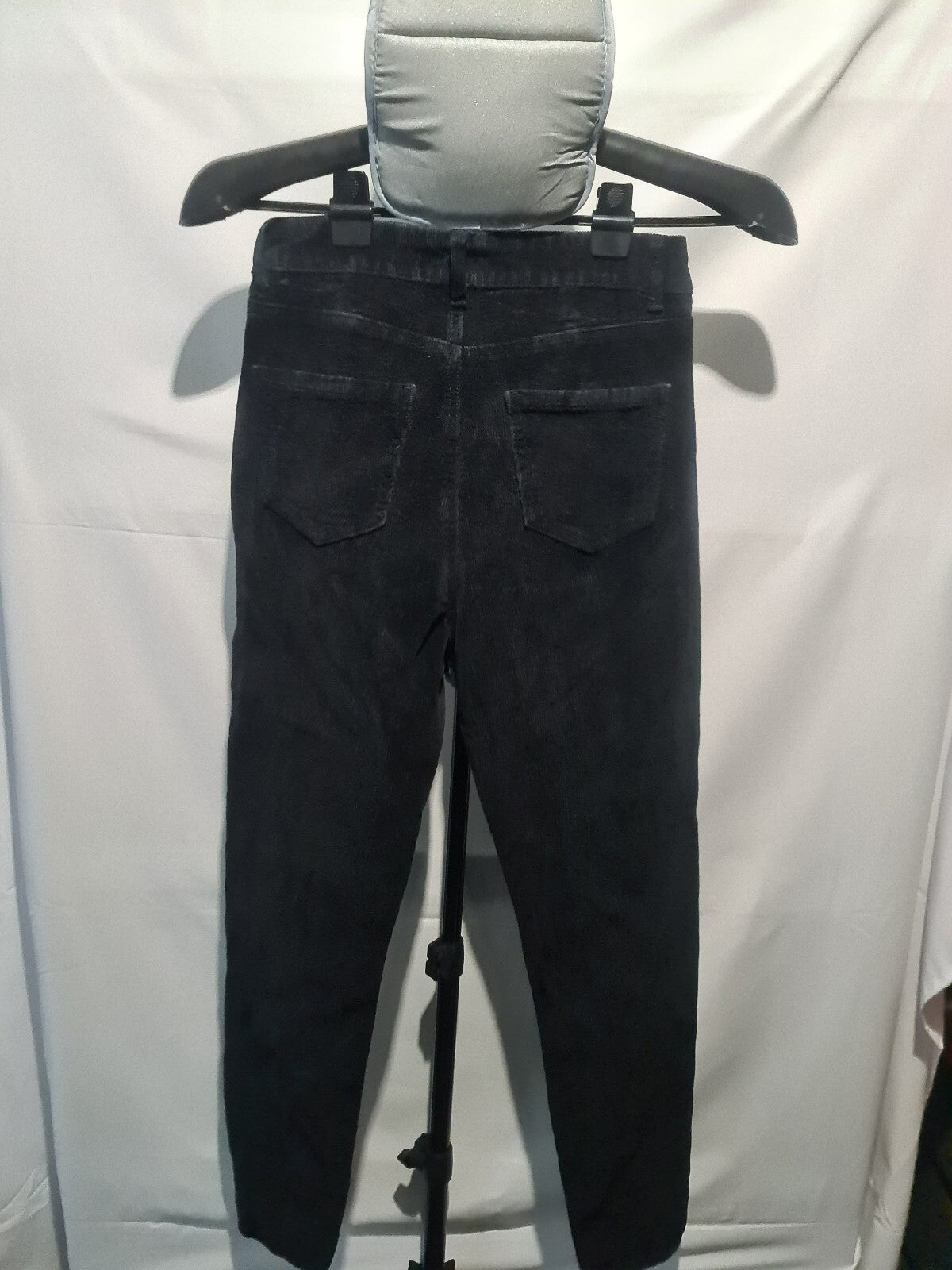 Hallie black button fly jeans