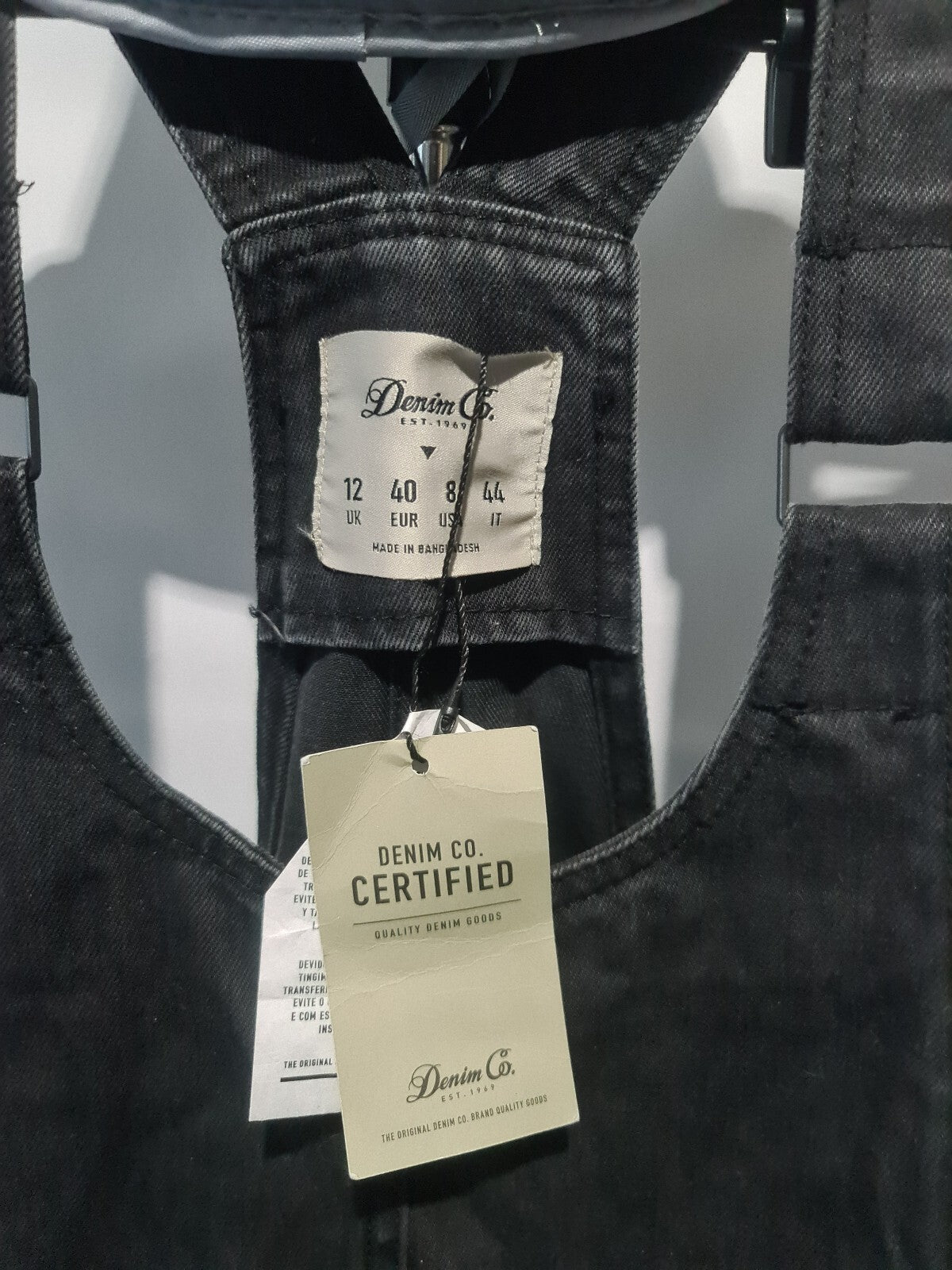 Denim Co black pinafore dress