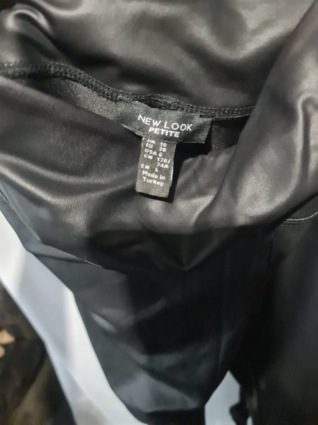 New Look black faux leather leggings