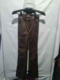 Brown croc effect trousers